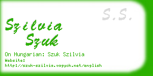 szilvia szuk business card